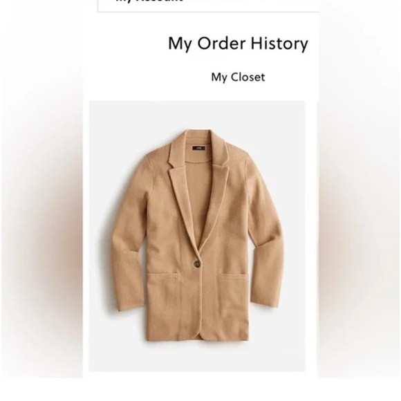 J. Crew $148 Cecile sweater blazer size XL heather khaki - Picture 2 of 13